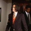 Michael Jackson arrives at the Santa Barbara County courthouse.
