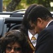 Michael Jackson arrives at the Santa Barbara County courthouse.