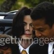 Michael Jackson arrives at the Santa Barbara County courthouse.