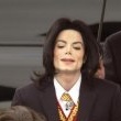 Michael Jackson arrives at the Santa Barbara County courthouse.