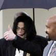 Michael Jackson arrives at the Santa Barbara County courthouse.