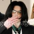 Michael Jackson arrives at the Santa Barbara County courthouse.