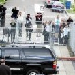 Michael Jackson arrives at the Santa Barbara County courthouse.