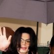 Michael Jackson arrives at the Santa Barbara County courthouse.