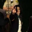 Michael Jackson arrives at the Santa Barbara County courthouse.
