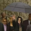 Michael Jackson arrives at the Santa Barbara County courthouse.