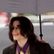 Michael Jackson arrives at the Santa Barbara County courthouse.