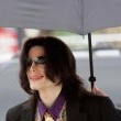 Michael Jackson arrives at the Santa Barbara County courthouse.