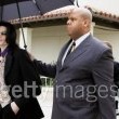 Michael Jackson arrives at the Santa Barbara County courthouse.
