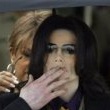 Michael Jackson arrives at the Santa Barbara County courthouse.