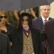 Michael Jackson arrives at the Santa Barbara County courthouse.