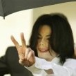 Michael Jackson arrives at the Santa Barbara County courthouse.