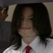 Michael Jackson arrives at the Santa Barbara County courthouse.