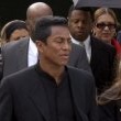 Michael Jackson arrives at the Santa Barbara County courthouse.