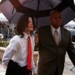 Michael Jackson arrives at the Santa Barbara County courthouse.