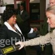 Michael Jackson arrives at the Santa Barbara County courthouse.