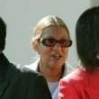 Michael Jackson arrives at the Santa Barbara County courthouse.