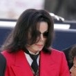 Michael Jackson arrives at the Santa Barbara County courthouse.