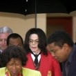 Michael Jackson arrives at the Santa Barbara County courthouse.