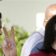 Michael Jackson arrives at the Santa Barbara County courthouse.