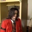 Michael Jackson arrives at the Santa Barbara County courthouse.