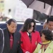 Michael Jackson arrives at the Santa Barbara County courthouse.