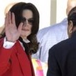 Michael Jackson arrives at the Santa Barbara County courthouse.