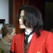 Michael Jackson arrives at the Santa Barbara County courthouse.