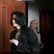 Michael Jackson arrives at the Santa Barbara County courthouse.