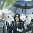 Michael Jackson arrives at the Santa Barbara County courthouse.