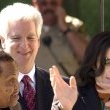 Michael Jackson arrives at the Santa Barbara County courthouse.