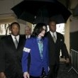 Michael Jackson arrives at the Santa Barbara County courthouse.