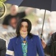 Michael Jackson arrives at the Santa Barbara County courthouse.