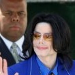 Michael Jackson arrives at the Santa Barbara County courthouse.