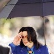 Michael Jackson arrives at the Santa Barbara County courthouse.
