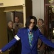 Michael Jackson arrives at the Santa Barbara County courthouse.
