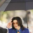 Michael Jackson arrives at the Santa Barbara County courthouse.