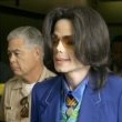 Michael Jackson arrives at the Santa Barbara County courthouse.