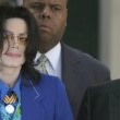 Michael Jackson arrives at the Santa Barbara County courthouse.