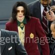 Michael Jackson arrives at the Santa Barbara County courthouse.