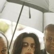 Michael Jackson arrives at the Santa Barbara County courthouse.