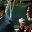 Michael Jackson arrives at the Santa Barbara County courthouse.