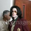 Michael Jackson arrives at the Santa Barbara County courthouse.
