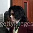 Michael Jackson arrives at the Santa Barbara County courthouse.