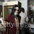 Michael Jackson arrives at the Santa Barbara County courthouse.