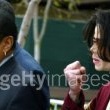 Michael Jackson arrives at the Santa Barbara County courthouse.