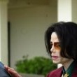 Michael Jackson arrives at the Santa Barbara County courthouse.