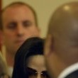 Michael Jackson arrives at the Santa Barbara County courthouse.