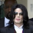 Michael Jackson arrives at the Santa Barbara County courthouse.