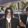 Michael Jackson arrives at the Santa Barbara County courthouse.